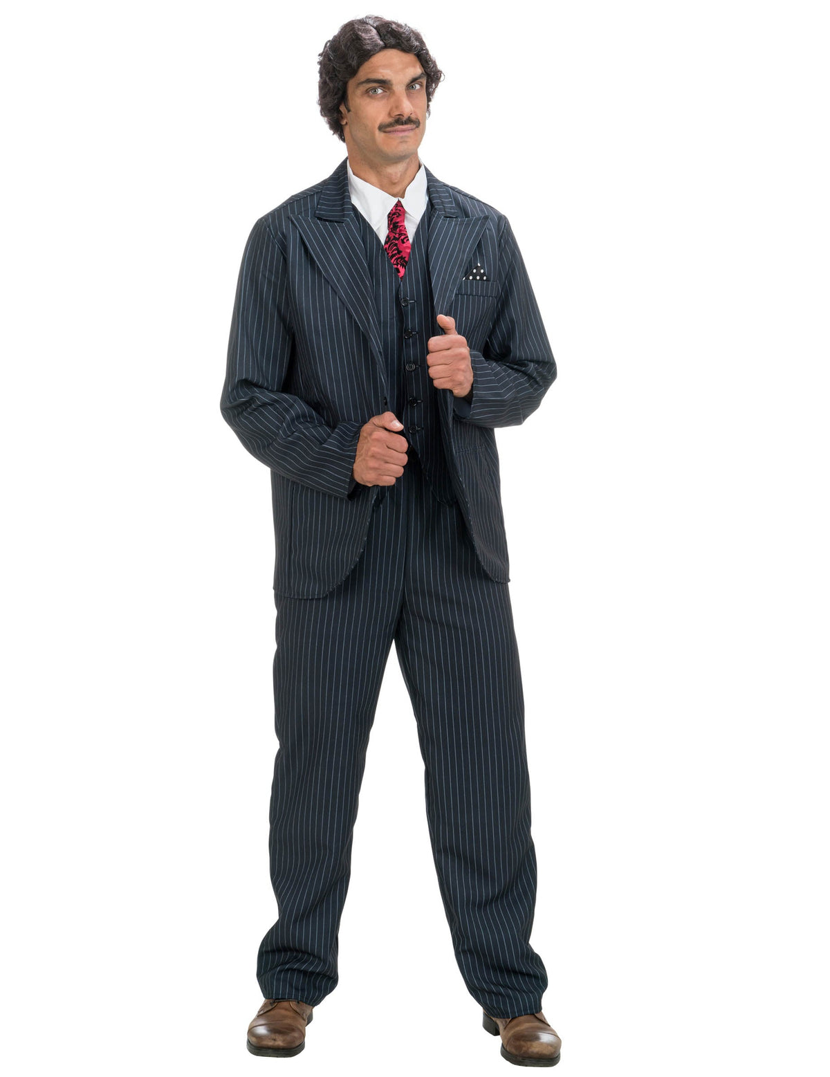 Déguisement Gomez Addams Wednesday™ pour adulte noir à rayures blanches