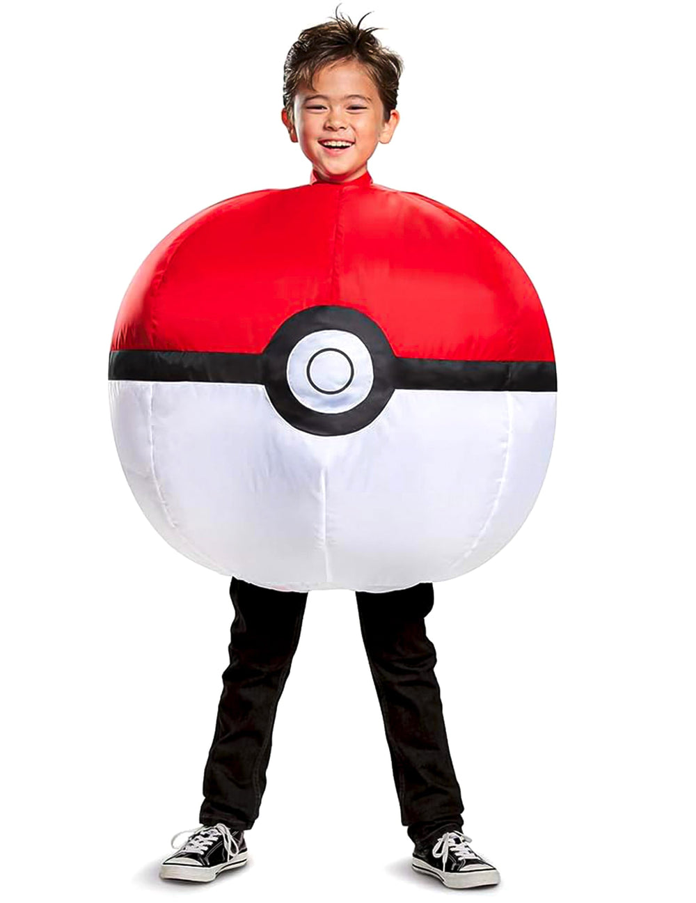 Vue de face du déguisement gonflable Pokéball Pokémon pour enfant