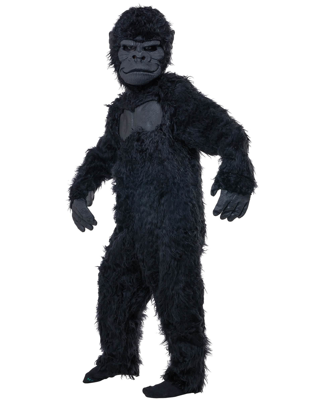 Vista de perfil do fato de gorila