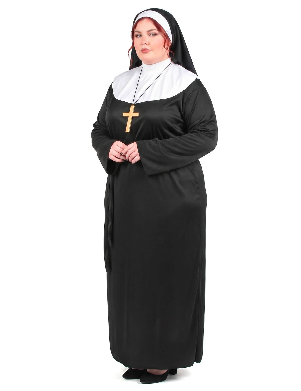 Disfarce freira tamanho grande mulher 