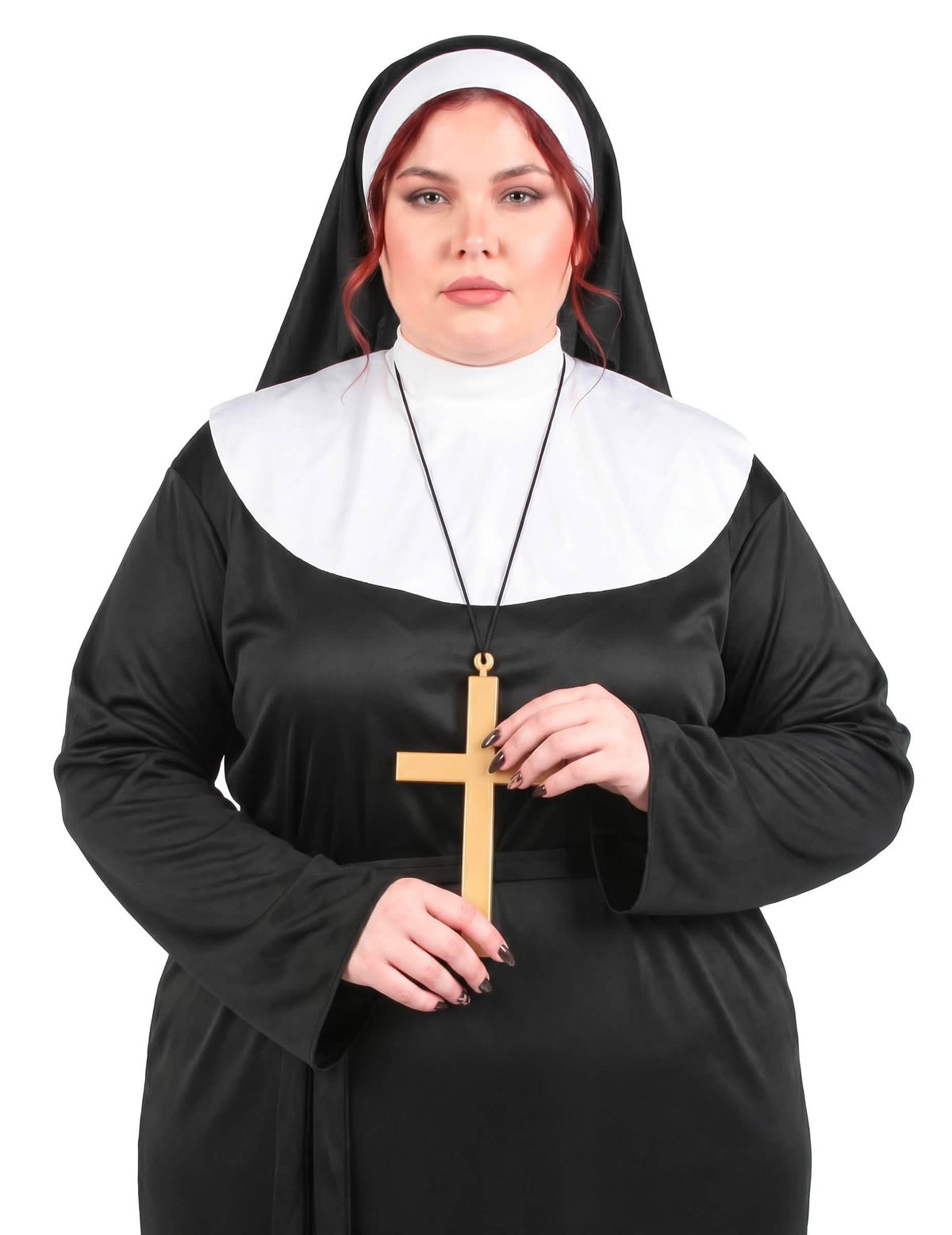 Disfarce freira tamanho grande mulher 