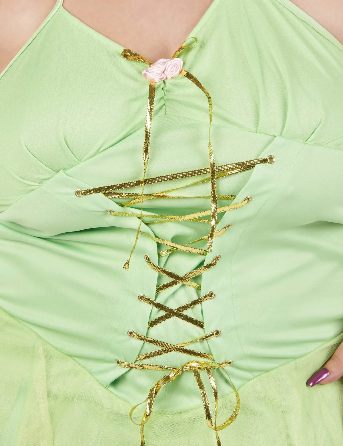 Fato de fada verde sexy de tamanho grande para mulher