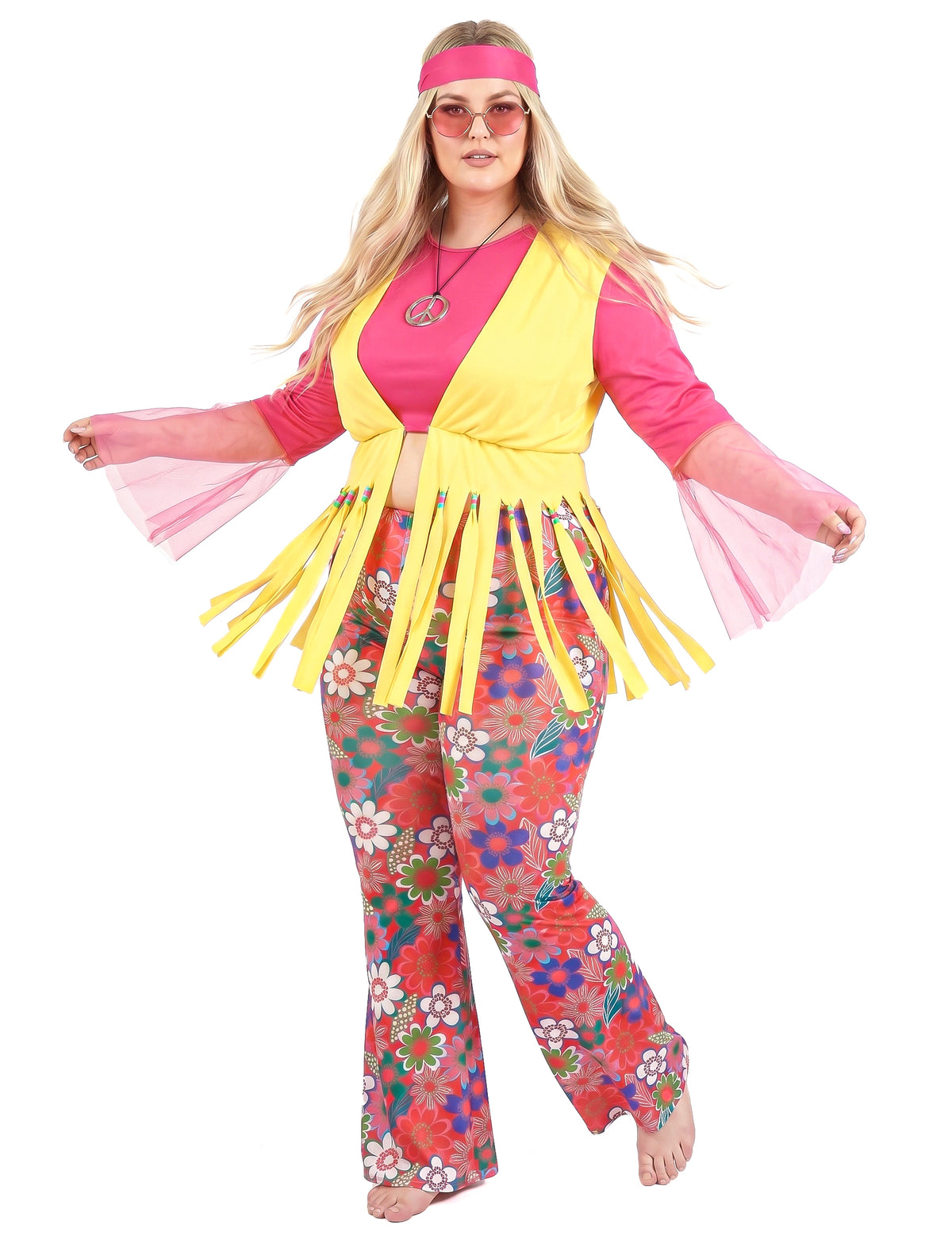 Fato hippie feminino de tamanho grande