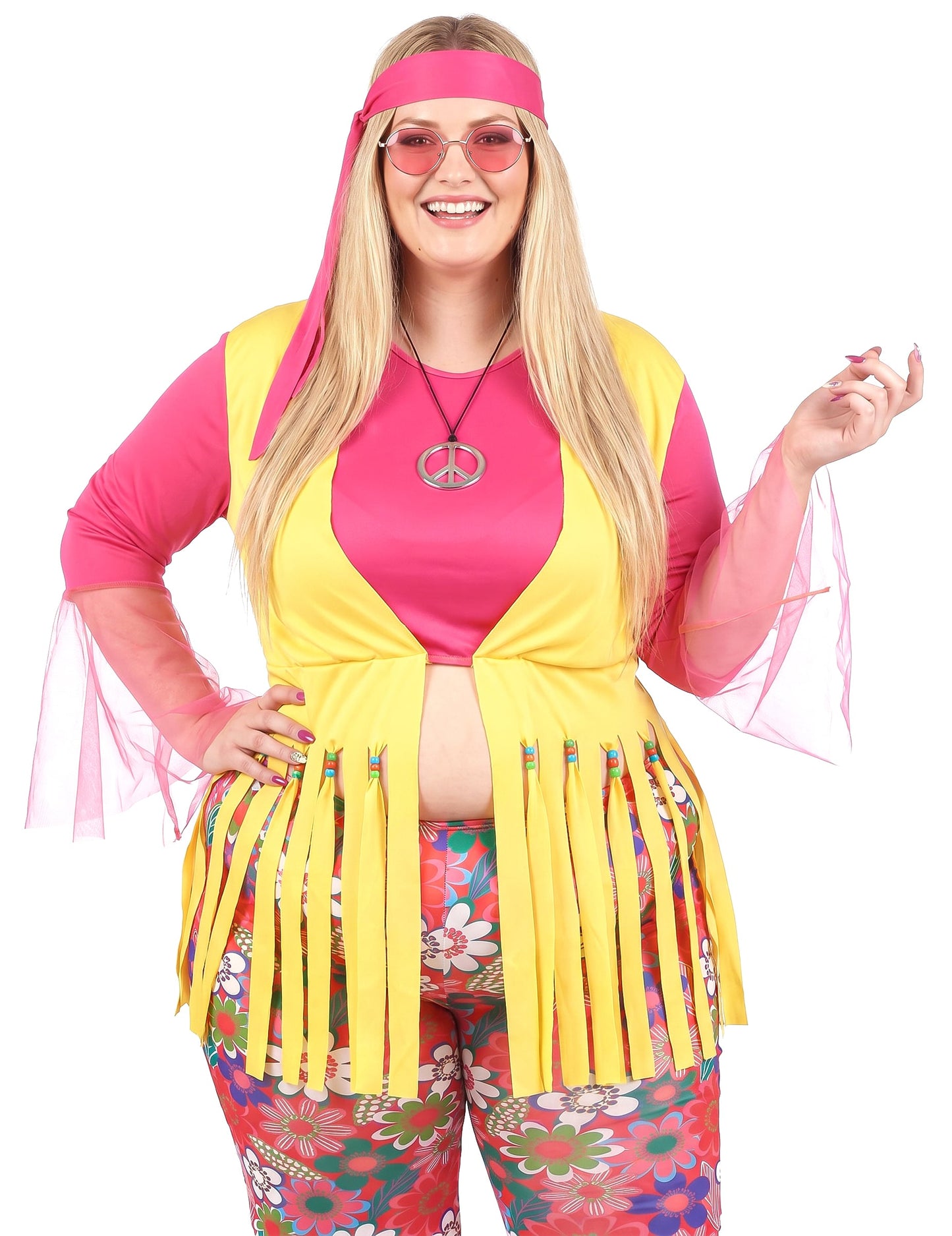Fato hippie feminino de tamanho grande