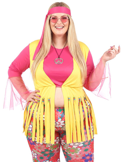 Fato hippie feminino de tamanho grande