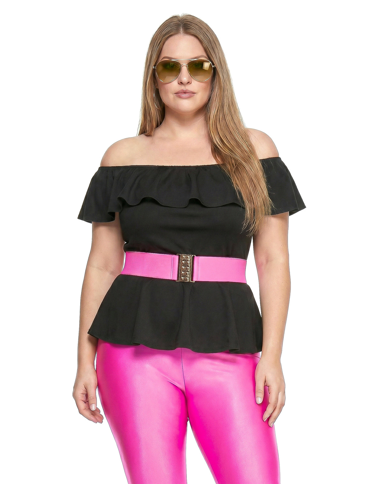 Fantasia feminina retrô anos 80 plus size