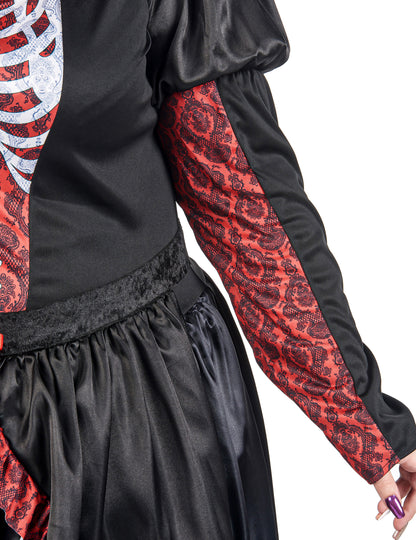 Traje de vestido longo plus size feminino Dia de los muertos