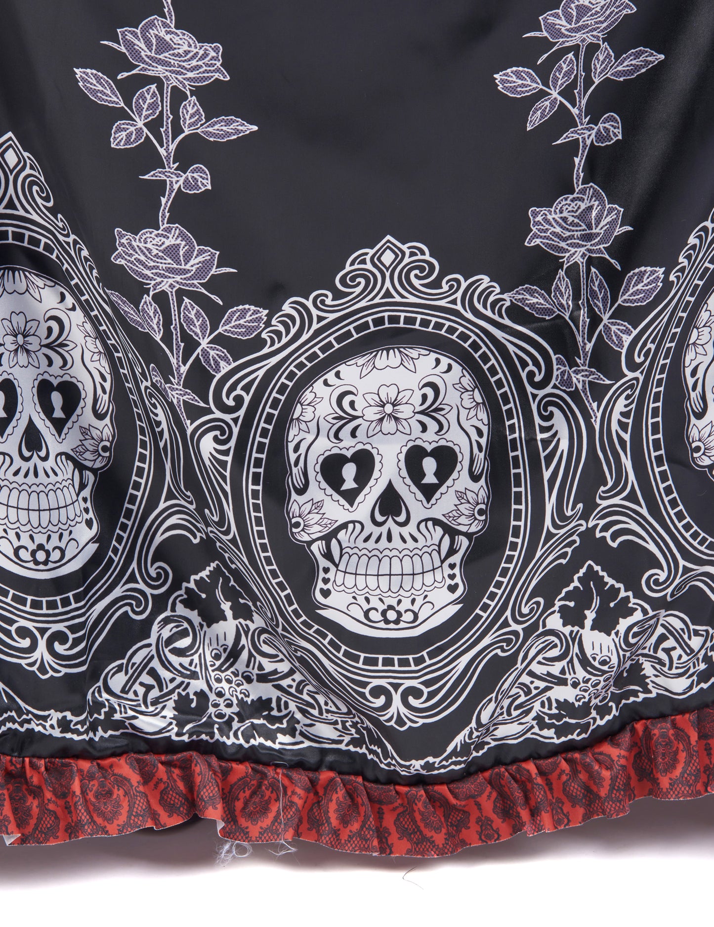 Traje de vestido longo plus size feminino Dia de los muertos