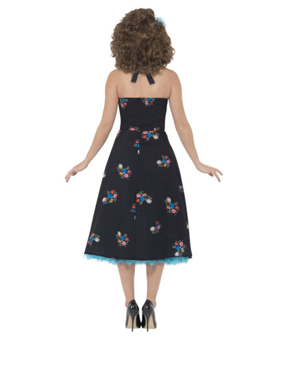 Vue de dos de la robe du déguisement Grease Cha Cha Di gregorio