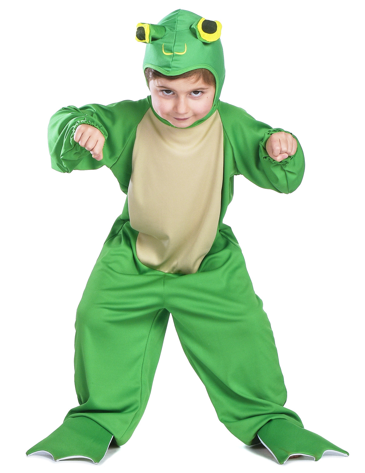 Mise en situation du déguisement grenouille pour enfant