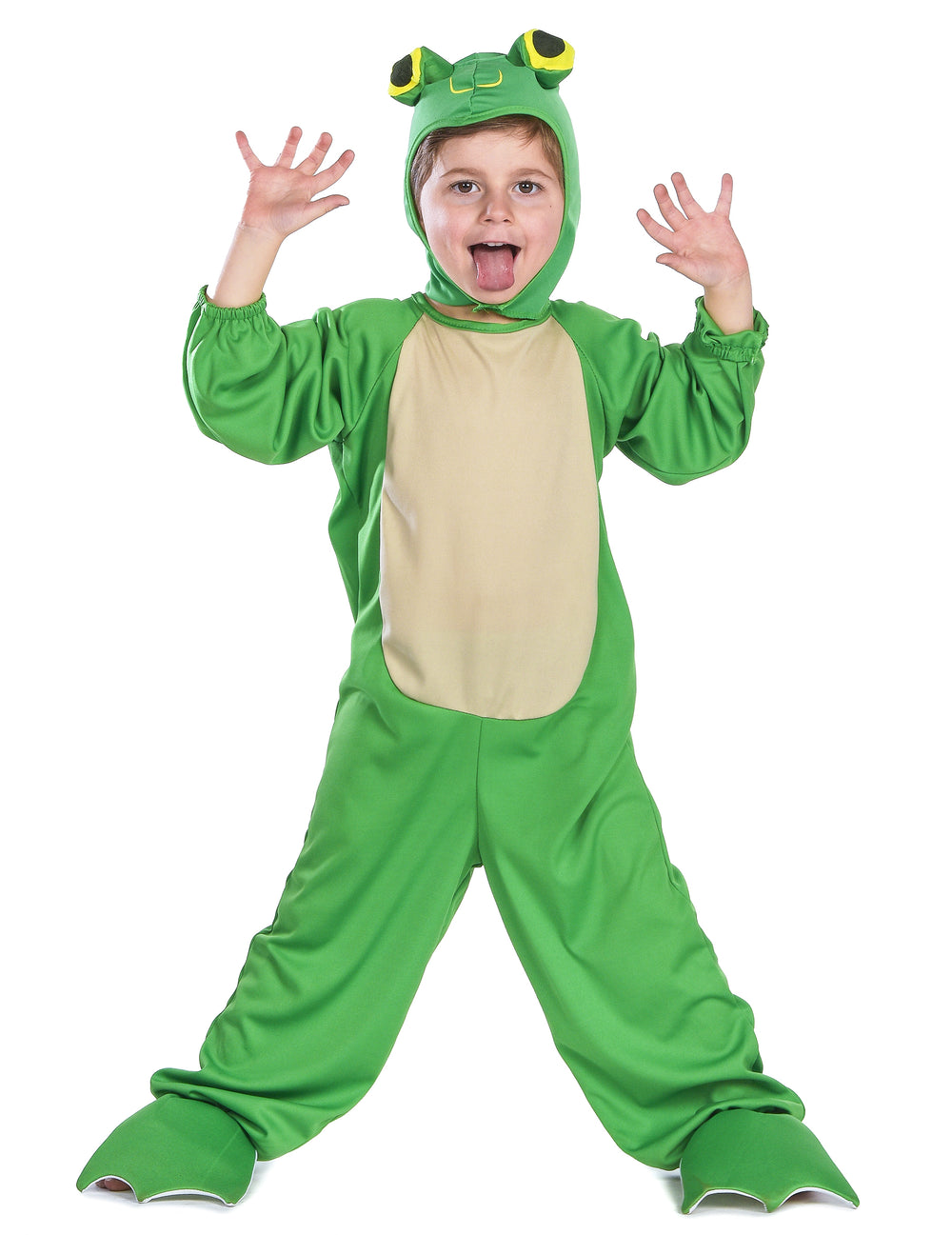 Vue de face du déguisement grenouille pour enfant