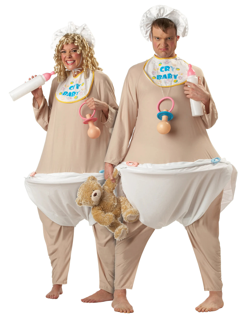 Version homme et femme du déguisement de gros bébé deluxe