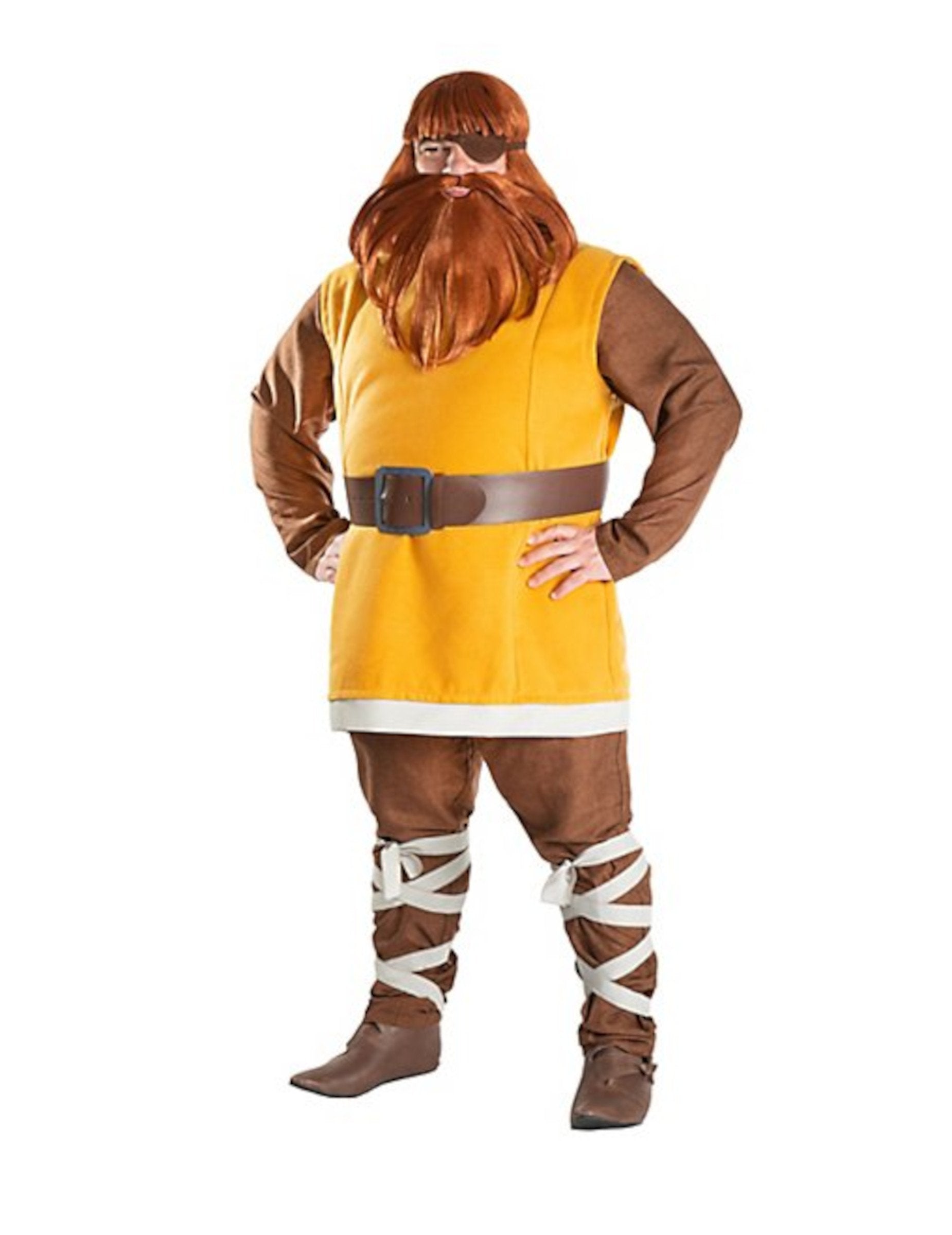 Déguisement Halvar Vic le Vicking™ pour homme jaune et marron avec barbe rousse