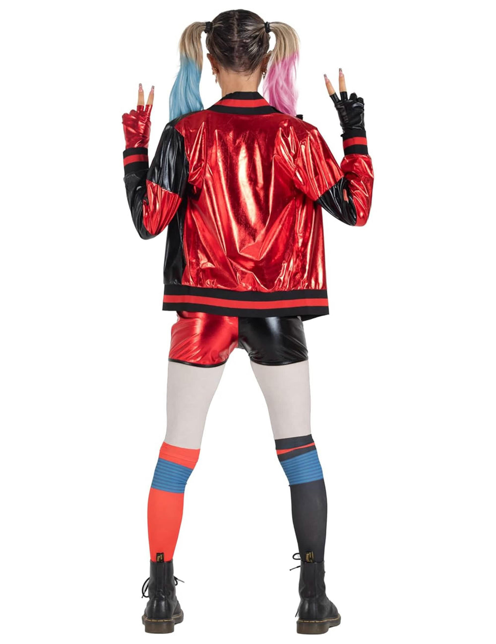 Vista traseira do disfarce Harley Quinn™ para menina
