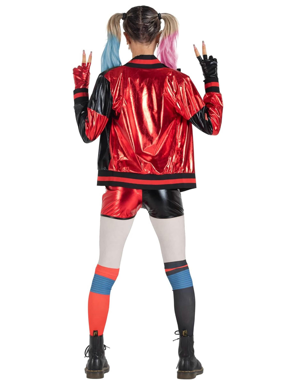 Vista traseira do disfarce Harley Quinn™ para menina