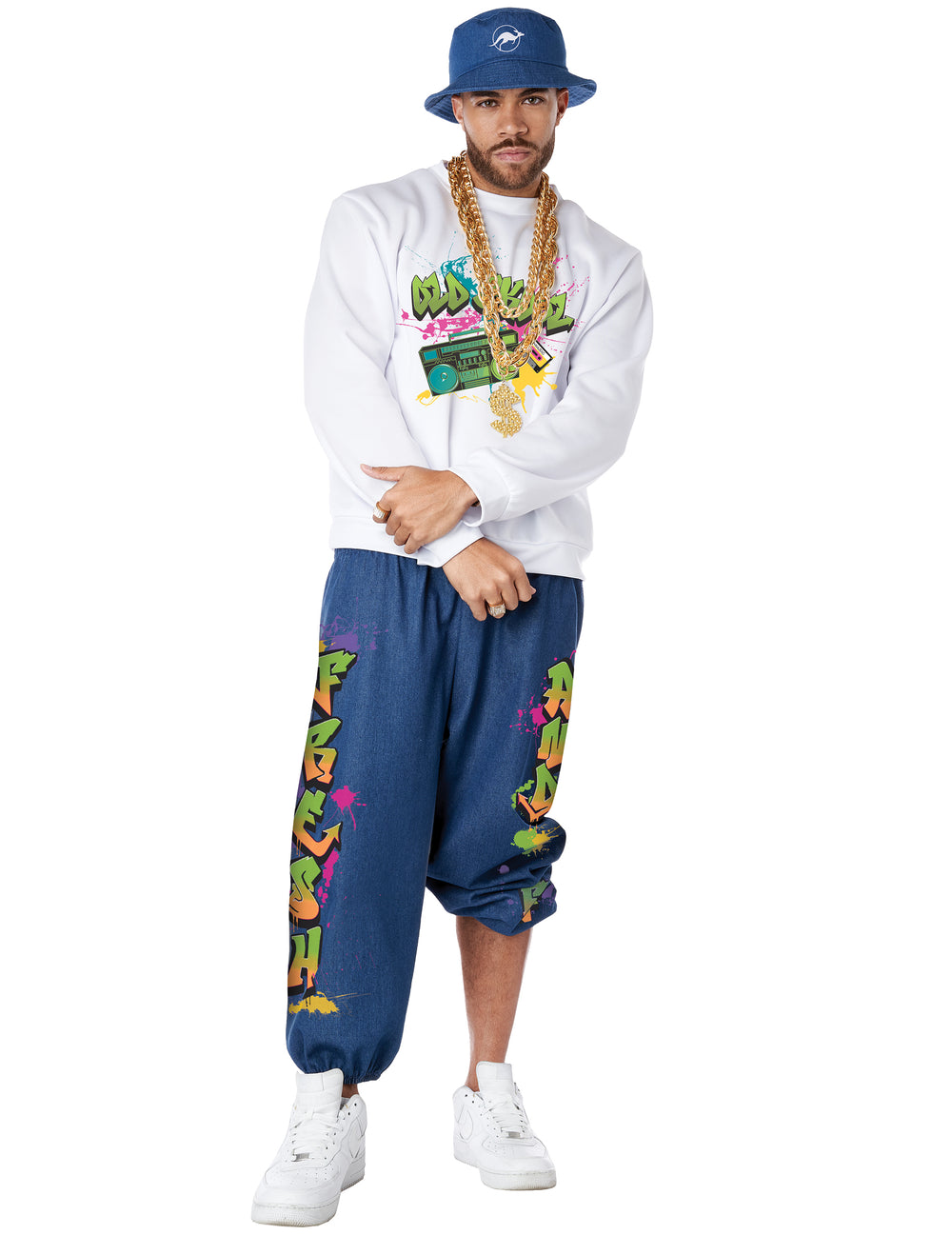 Vue de face du déguisement hip hop années 90