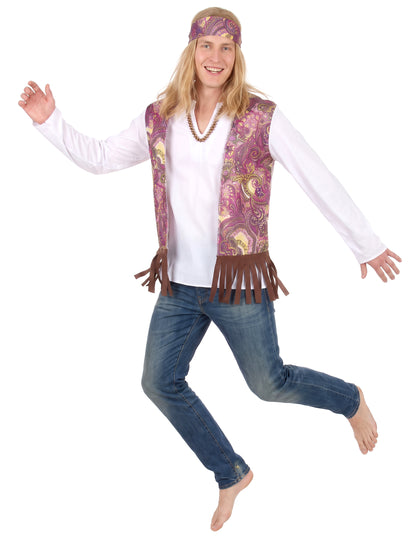 Disfarce Hippie com franjas homem