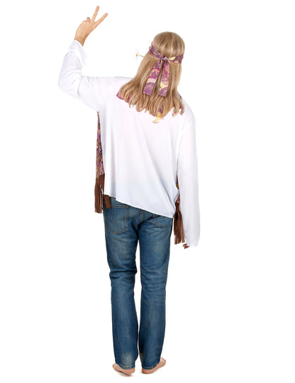 Disfarce Hippie com franjas homem