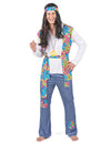 Disfarce de hippie homem efeito ganga