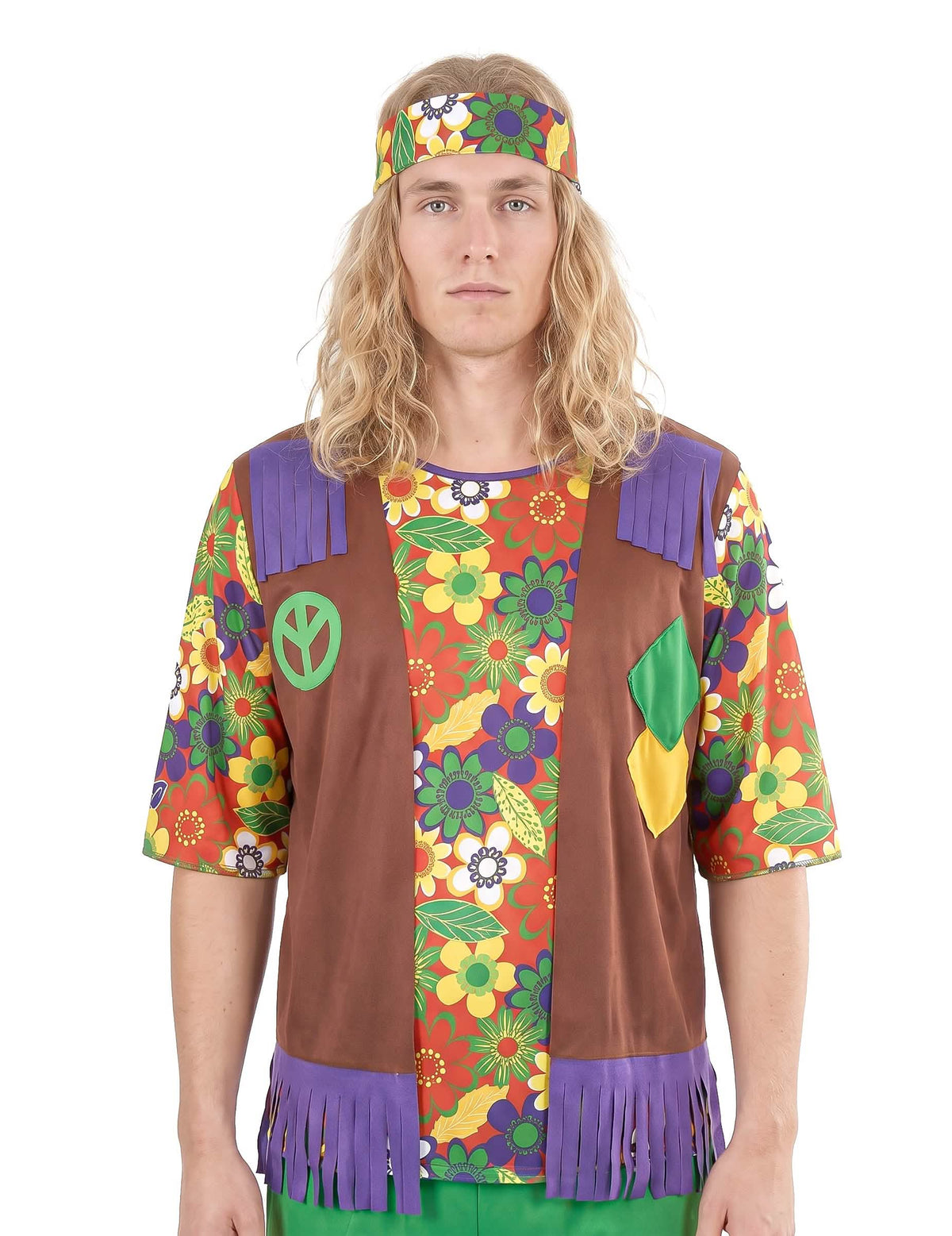 Disfarce hippie poder das flores - homem