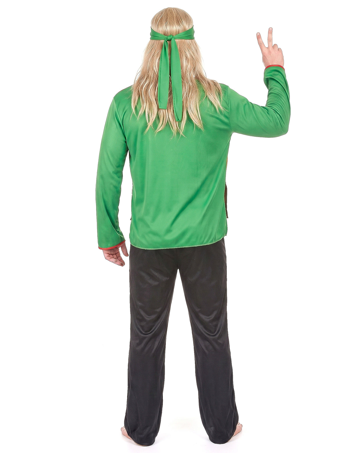 Disfarce de hippie homem verde