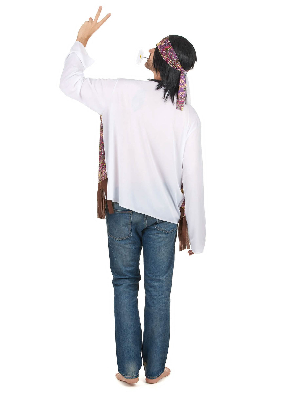 Disfarce Hippie com franjas homem