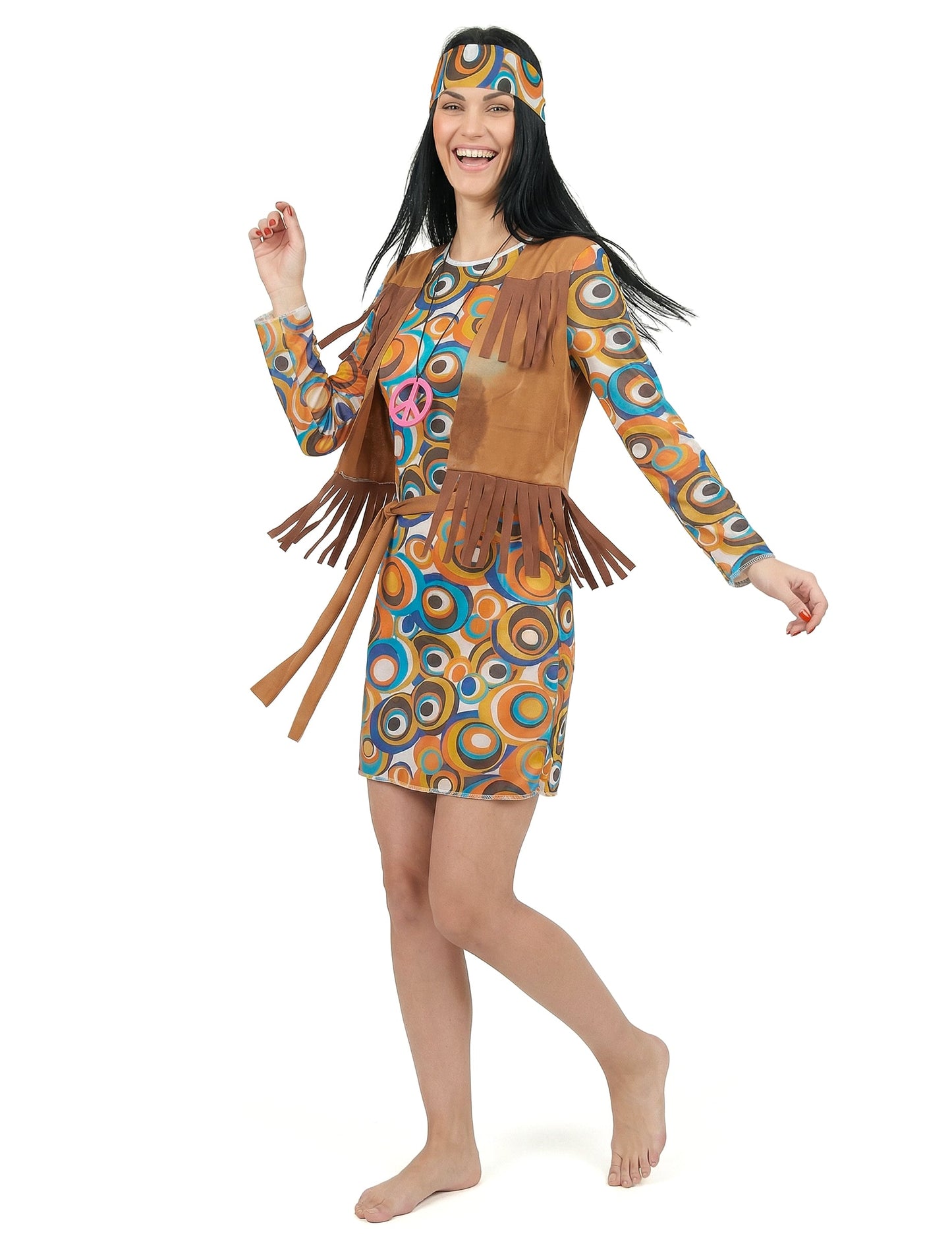 Disfarce de família hippie