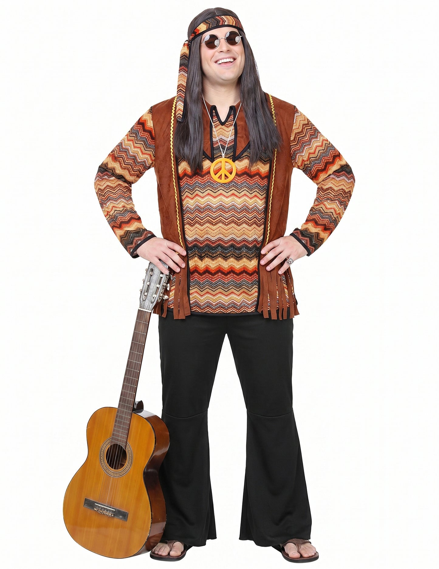 Disfarce hippie natureza homem