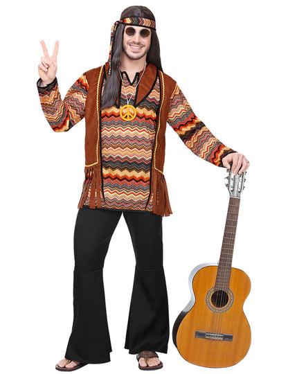 Disfarce hippie natureza homem