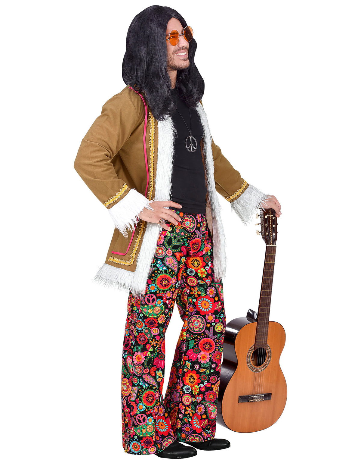 Disfarce hippie woodstock homem