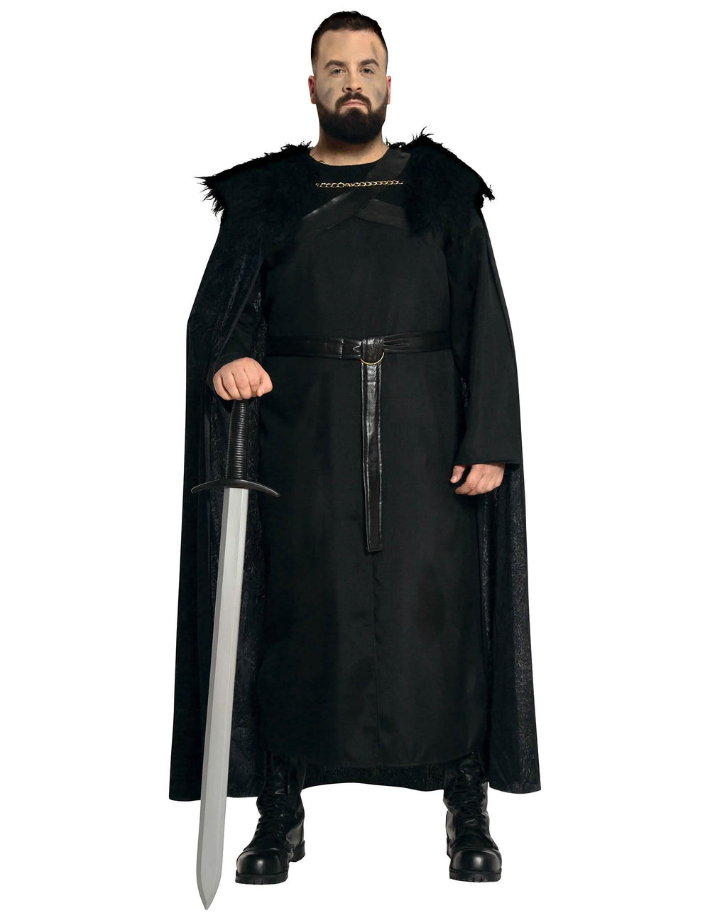 Épée tenue avec le déguisement homme de la nuit