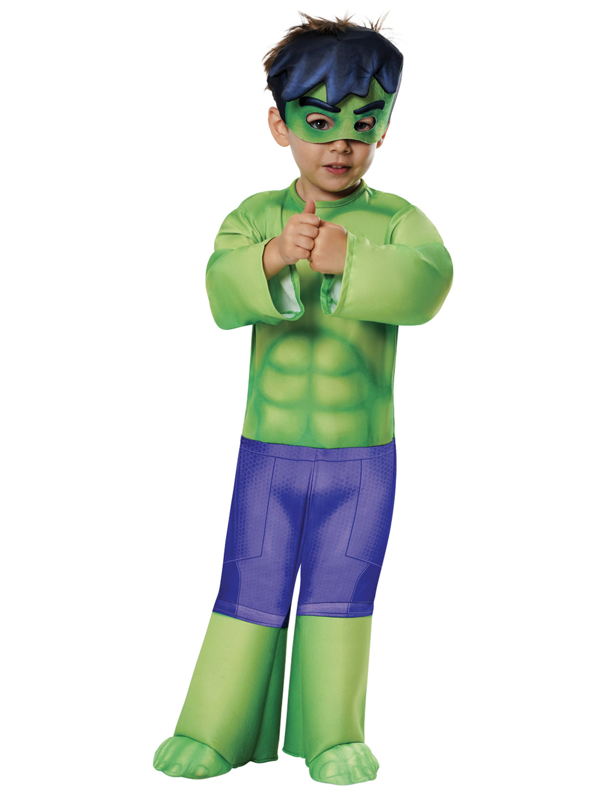 Déguisement Hulk Spidey et ses amis extraordinaires pour enfant vert et violet avec masque