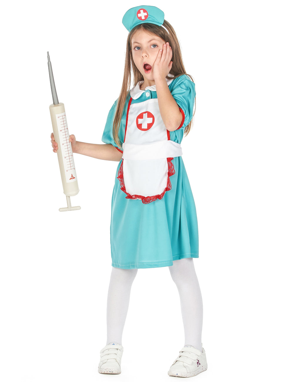 Accessoire seringue géante du déguisement infirmière pour fille vert