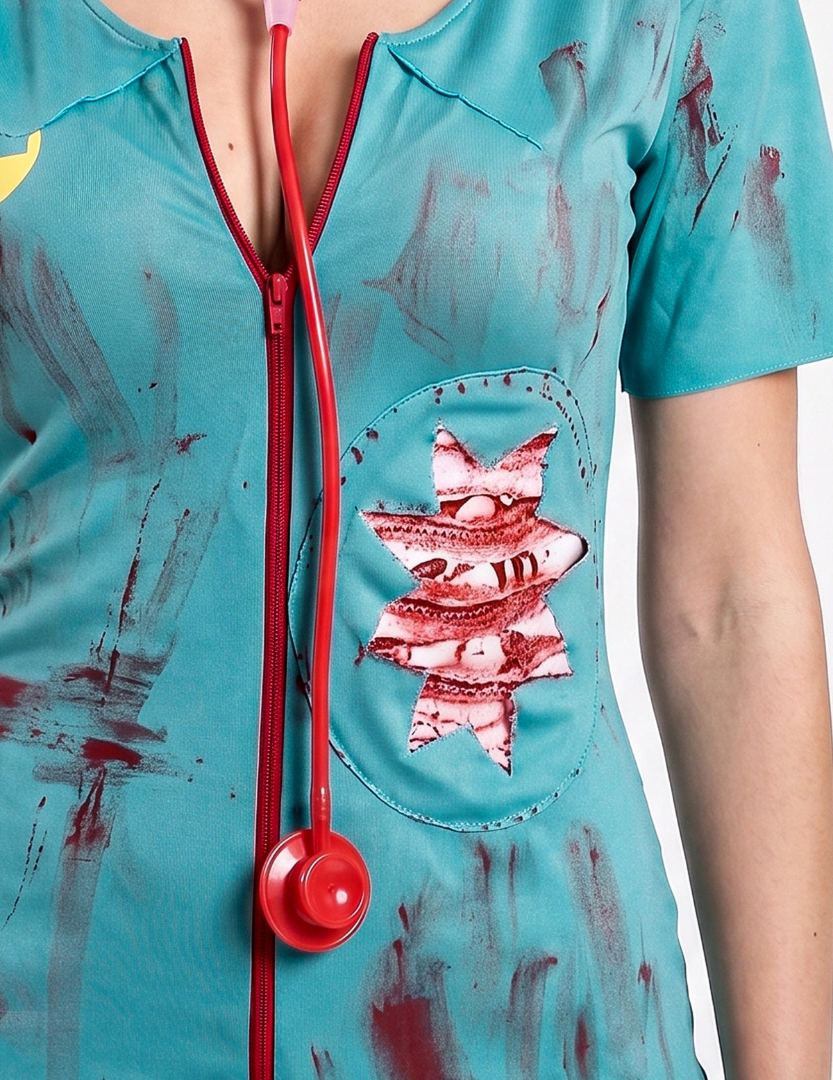 Disfarce enfermeira zombie para mulher