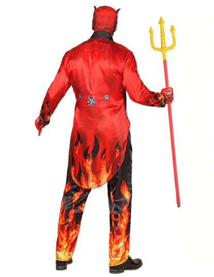 Fantasia de diabo de fogo de corpo inteiro para adultos