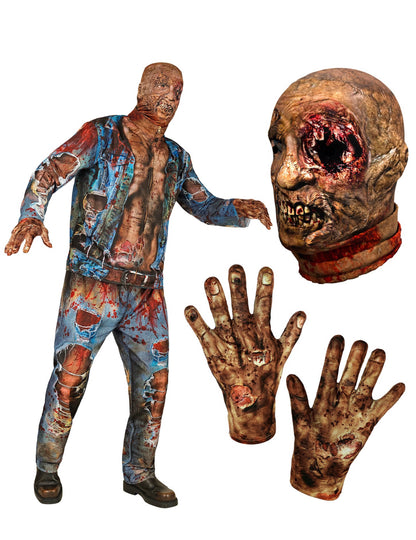 Fantasia de zumbi de corpo inteiro para adultos
