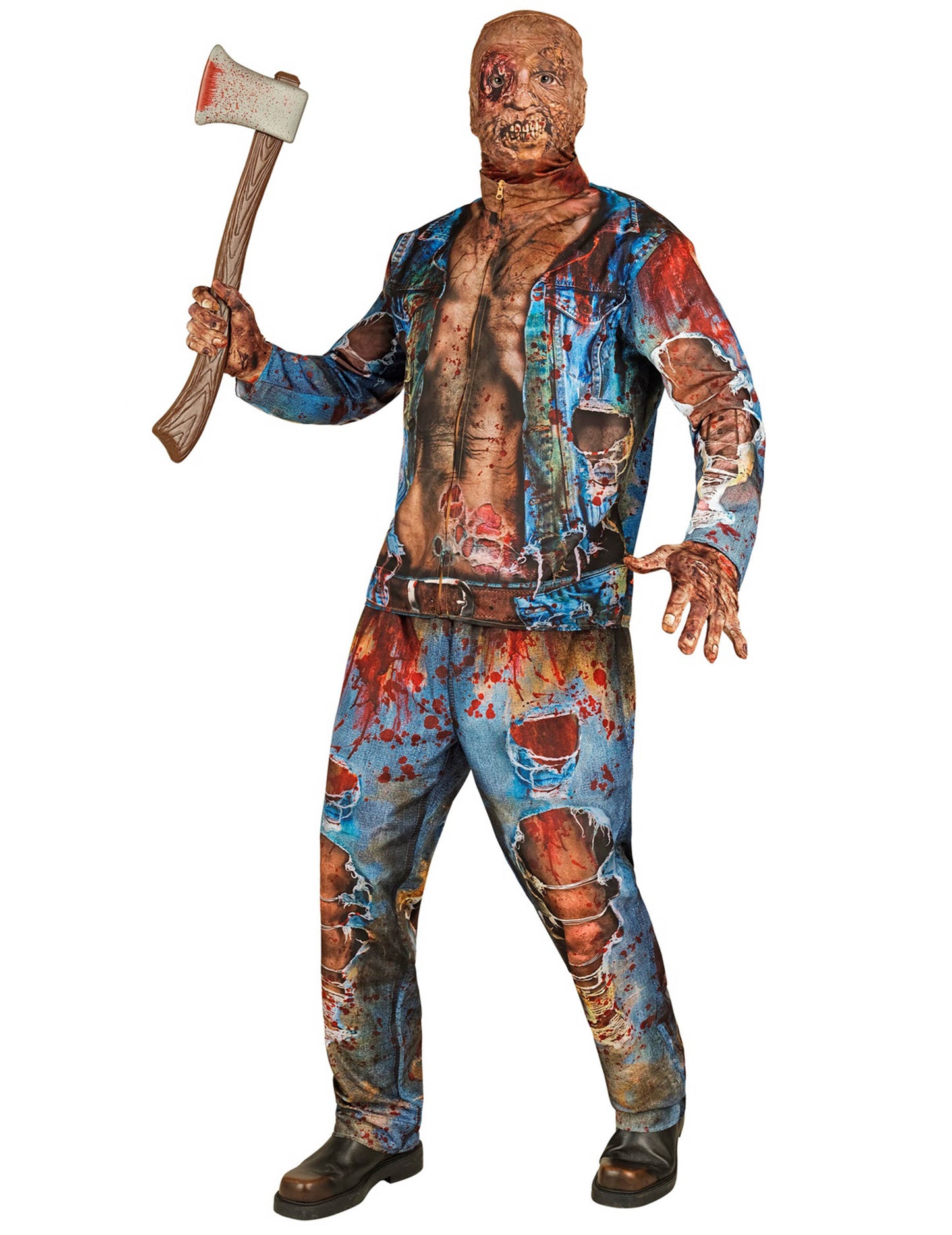 Fantasia de zumbi de corpo inteiro para adultos