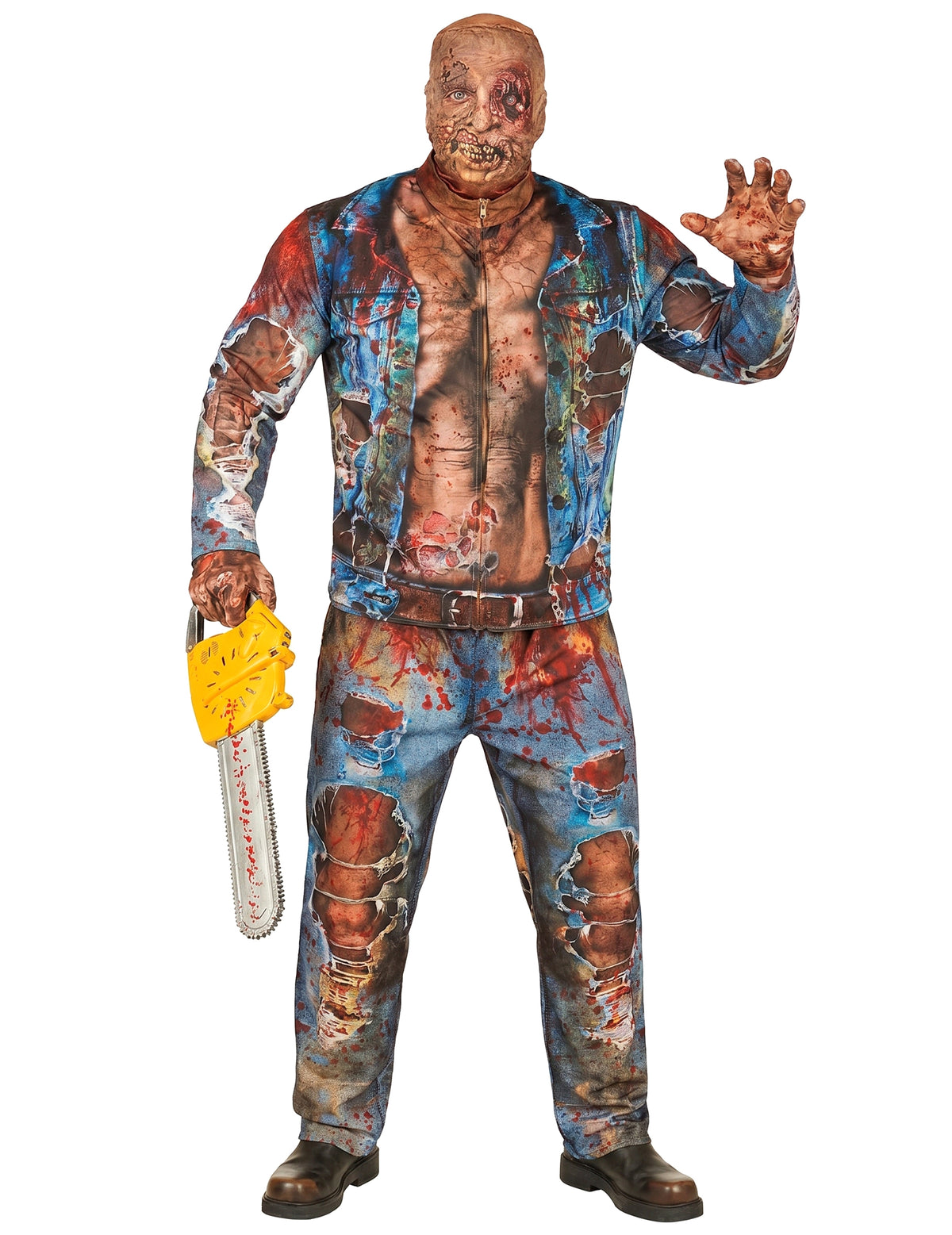 Fantasia de zumbi de corpo inteiro para adultos