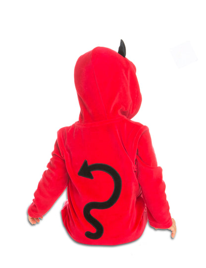 Vue de dos du déguisement je suis un petit diable pour bébé