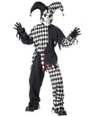 Déguisement joker diabolique pour enfant noir et blanc avec masque