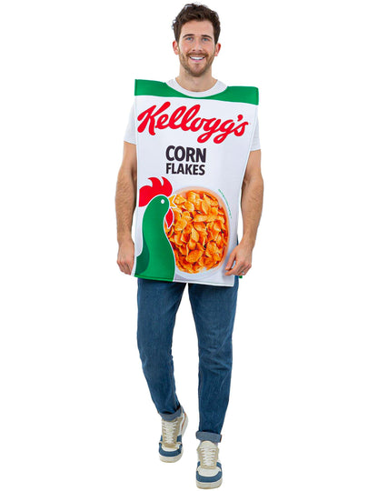 Déguisement Kellogg's™ Corn Flakes boîte de céréales adulte