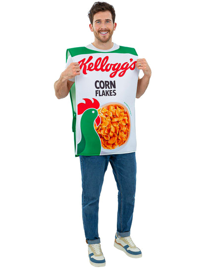 Déguisement Kellogg's™ Corn Flakes boîte de céréales adulte