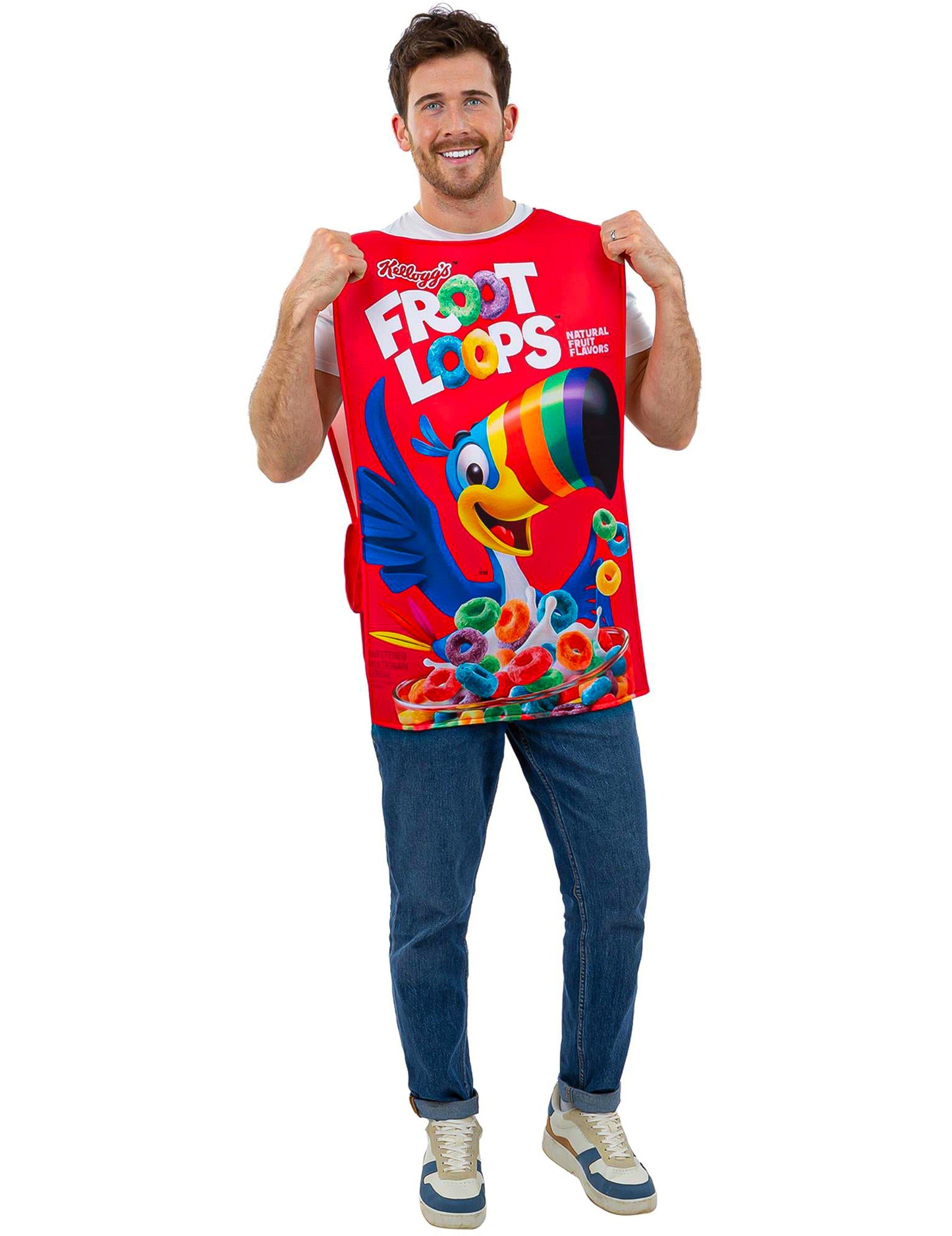 Fato de Kellogg's™ Froot Loops caixa de cereais adulto