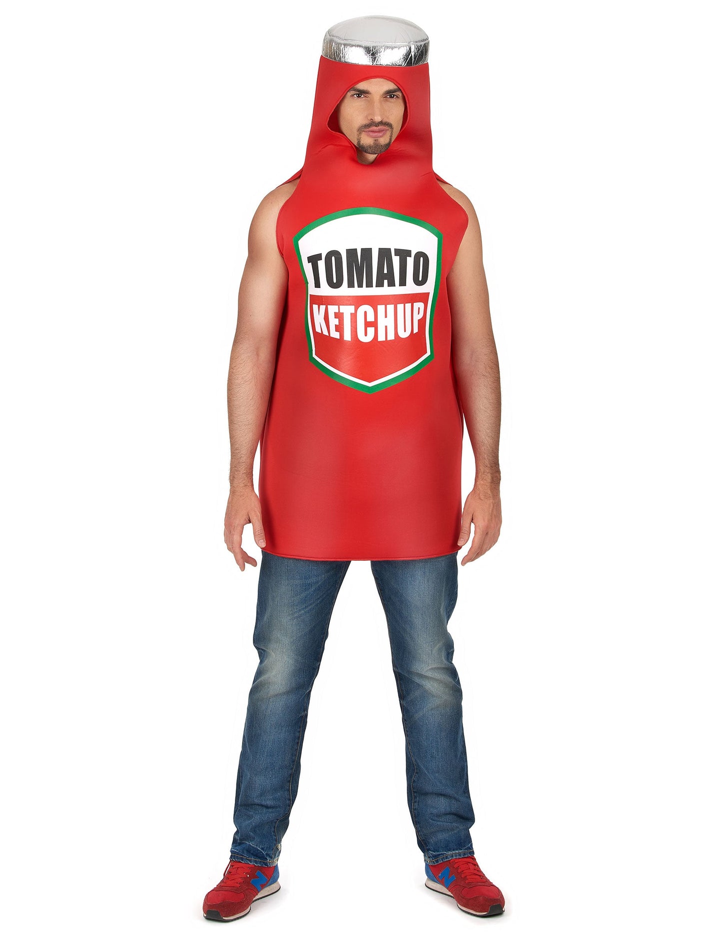 Disfarce de casal batatas fritas e ketchup para adulto