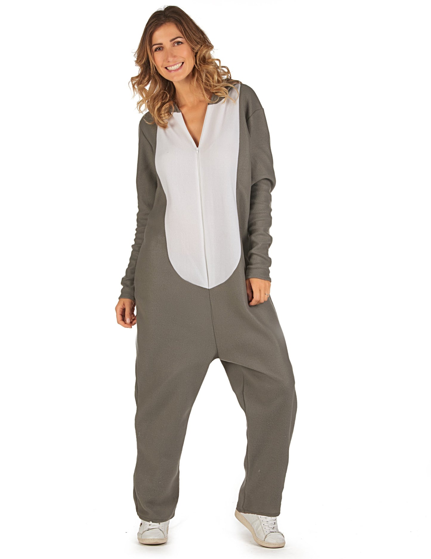 Vue de face du déguisement de koala pour femme