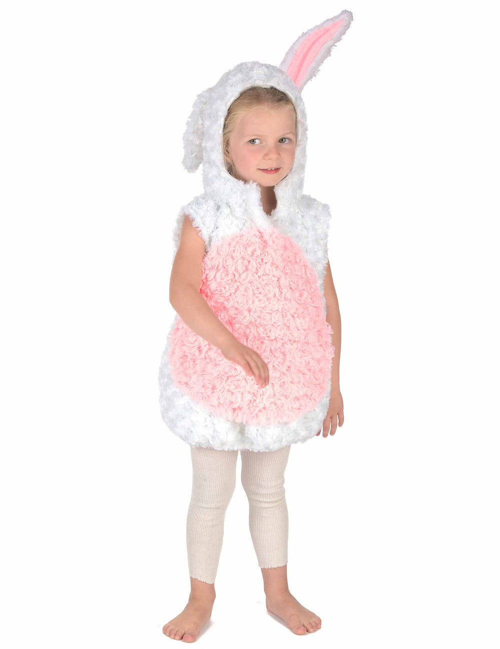 Vue de trois-quarts du déguisement lapin pour enfant