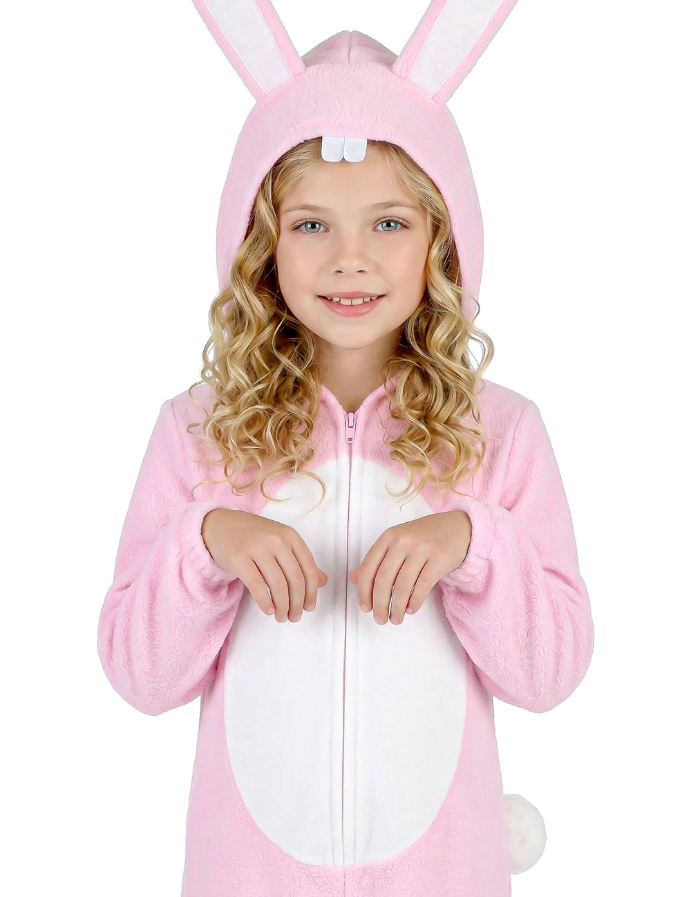 Vue rapprochée de face du déguisement de lapin pour enfant