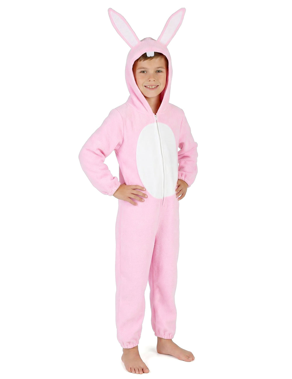 Vue de trois-quarts du déguisement de lapin pour enfant