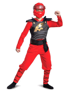 Fatos de ninja vermelhos para crianças