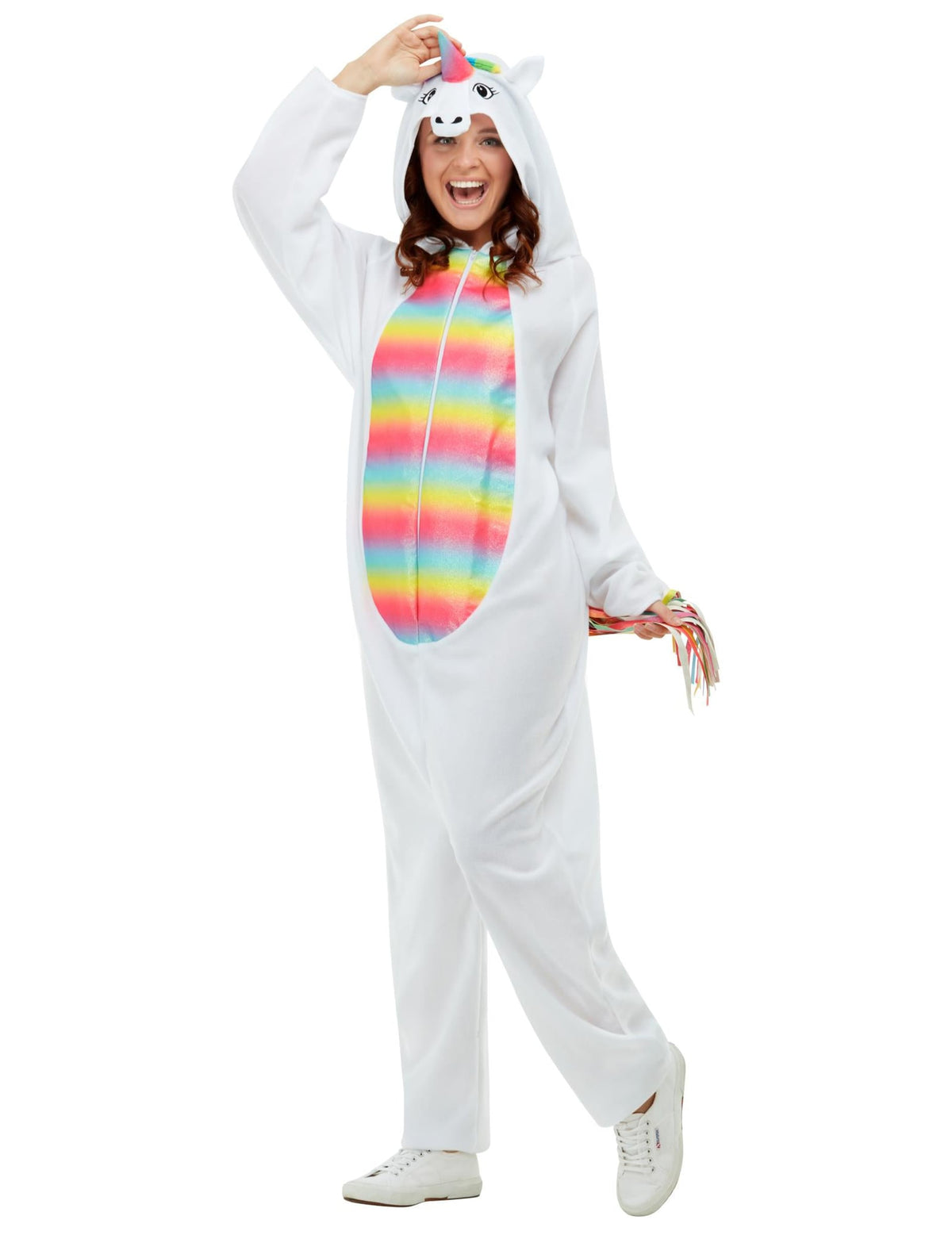 Déguisement licorne pour adulte blanche et multicolore
